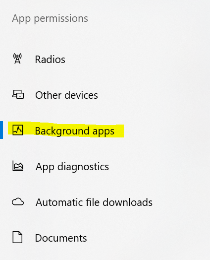 Background Apps tab