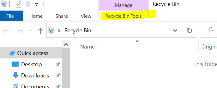 Recycle bin tools